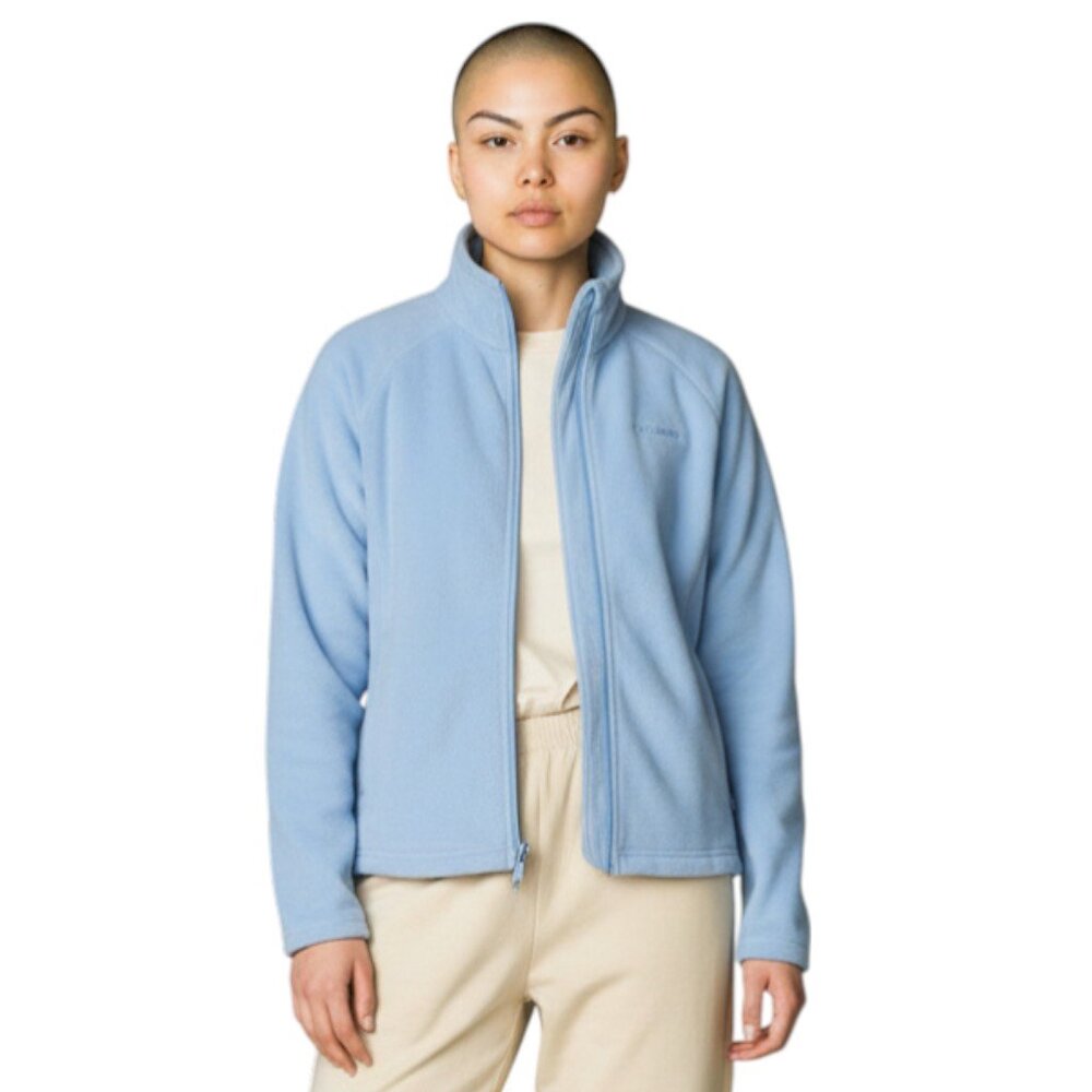 Columbia Mountain Fleece Full Zip Jacket Women's Size L Snow Ski Winter Blue NWT